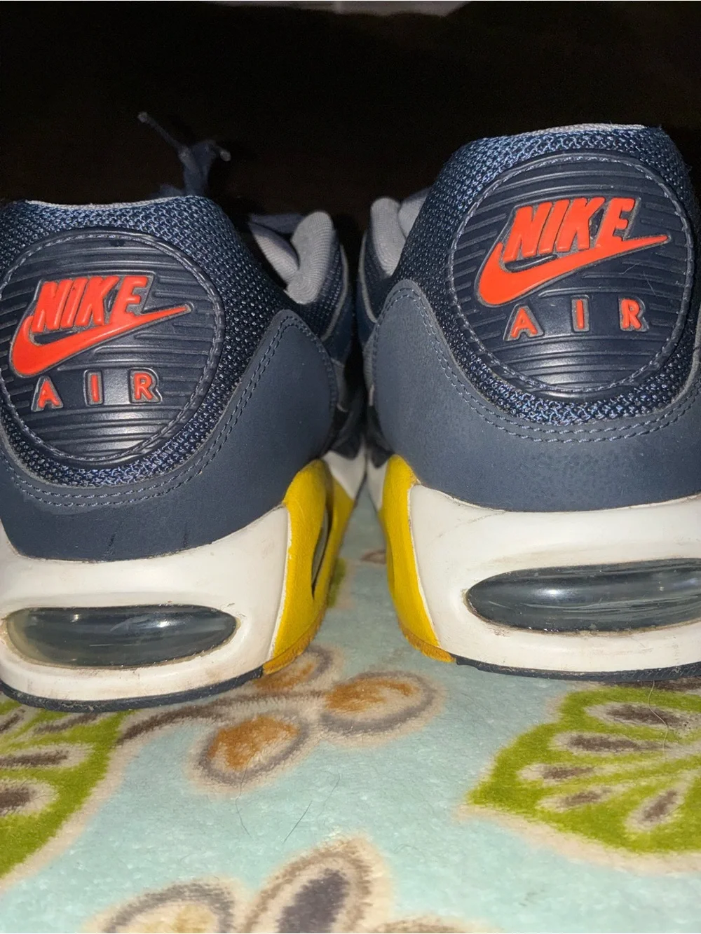 Nike Navy, Yellow & Red Air Max Athletic Shoes - Picture 1 of 3